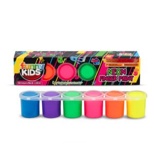 FUNNY KIDS NEON 25ML 6 COLORS FINGER PAINT SERIAL SET