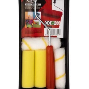 MIXED ROLLER SET WITH PAINT TRAY