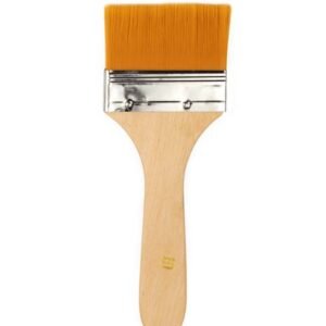 ECO SERIE NO:10 YELLOW SYNTHETIC, NATUREL HANDLE BACKGROUND BRUSH