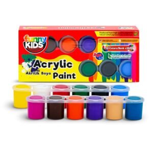 FUNNY KIDS 25ML 12 COLORS ACRYLIC PAINT SERIAL SET 1550