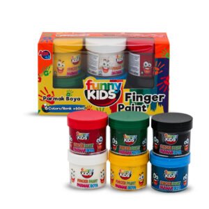 FUNNY KIDS 60ML 6 COLORS FINGER PAINT JAR SET