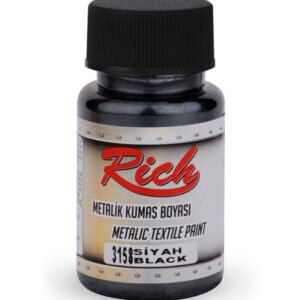 FABRIC PAINT METALLIC 50 CC BLACK