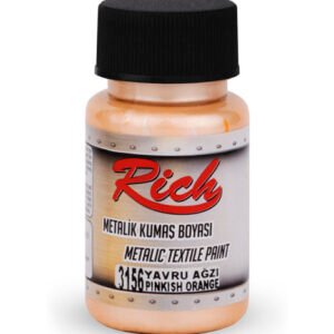 FABRIC PAINT METALLIC 50 CC PINKISH ORANGE