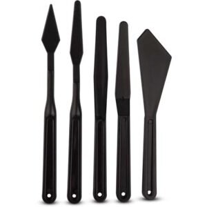 PLASTIC SPATULA SET BLACK